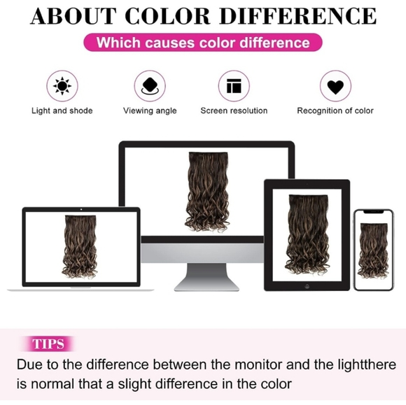 20" 1-Pack 3/4 Full Head Wavy Clip in Synthetic Hair Extensions - Picture 6 of 14